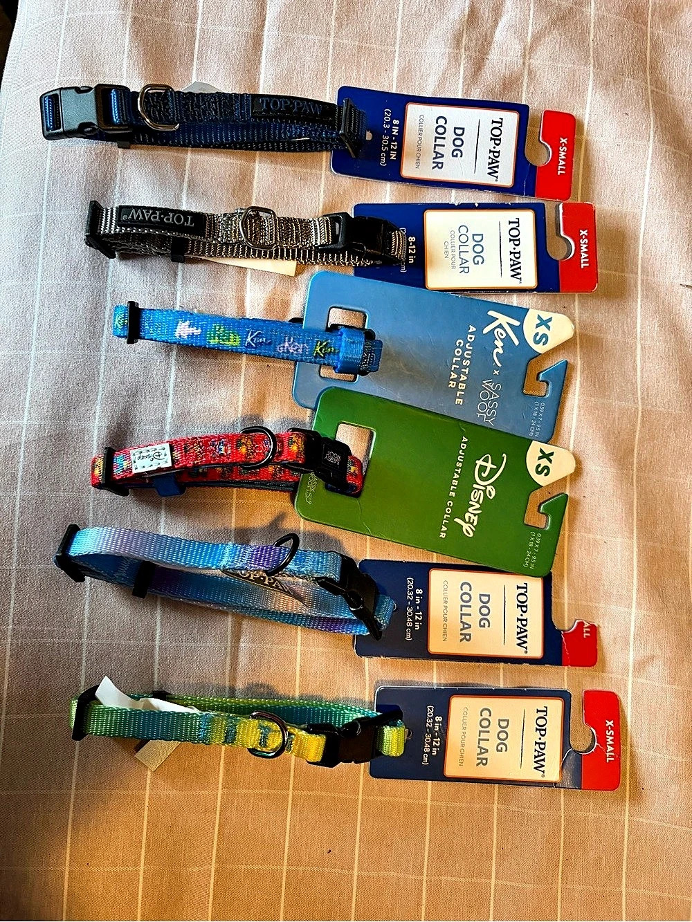 TOP PAW Nylon Dog Collar X-Small set of 6